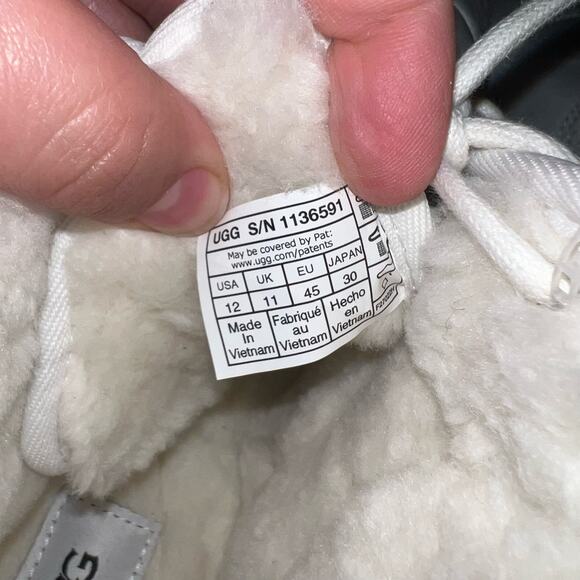 New UGG Plush Neumel Camo Winter Boots White Lace Up Round Toe Men's Size 12 - Picture 9 of 9